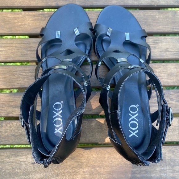 XOXO Women’s Sarabeth Ope Toe Casual Ankle Strap  Sandals Size 7.5 - Picture 4 of 6